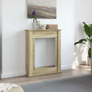 forsats til pejs 75x20x87,5 cm konstrueret træ sonoma-eg