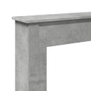 forsats til pejs 75x20x87,5 cm konstrueret træ betongrå
