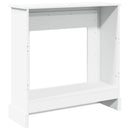 forsats til pejs 90x30x90 cm konstrueret træ hvid