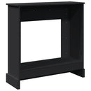 forsats til pejs 90x30x90 cm konstrueret træ sort