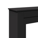 forsats til pejs 90x30x90 cm konstrueret træ sort