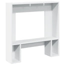 forsats til pejs 81x18x82 cm konstrueret træ hvid