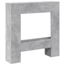forsats til pejs 81x18x82 cm konstrueret træ betongrå