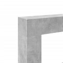 forsats til pejs 81x18x82 cm konstrueret træ betongrå
