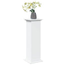 piedestal med opbevaring 31x30x90 cm konstrueret træ hvid