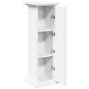 piedestal med opbevaring 31x30x90 cm konstrueret træ hvid