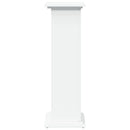 piedestal med opbevaring 31x30x90 cm konstrueret træ hvid