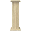 piedestal med opbevaring 31x30x90 cm konstrueret træ sonoma-eg