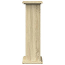 piedestal med opbevaring 31x30x90 cm konstrueret træ sonoma-eg