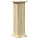 piedestal med opbevaring 31x30x90 cm konstrueret træ sonoma-eg