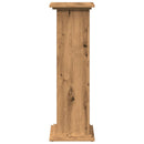 piedestal med opbevaring 31x30x90 cm konstrueret træ kunsteg