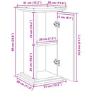 piedestal med opbevaring 31x30x60 cm konstrueret træ hvid