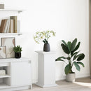 piedestal med opbevaring 31x30x60 cm konstrueret træ hvid