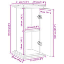 piedestal med opbevaring 31x30x60 cm konstrueret træ betongrå