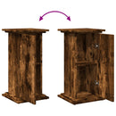 piedestal med opbevaring 31x30x60 cm konstrueret træ røget eg