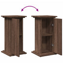 piedestal med opbevaring 31x30x60 cm konstrueret træ brun eg