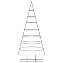 dekorationstræ 210 cm metal sort