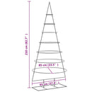 dekorationstræ 210 cm metal sort