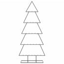 dekorativt juletræ 150 cm metal sort