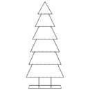 dekorativt juletræ 180 cm metal sort