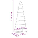 dekorationstræ 210 cm metal sort