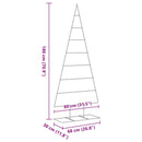 dekorativt juletræ 180 cm metal sort