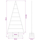 dekorationstræ 210 cm metal sort