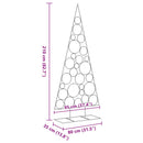 dekorationstræ 210 cm metal sort