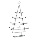 dekorativt juletræ 140 cm metal sort