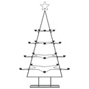 dekorativt juletræ 140 cm metal sort