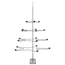 dekorativt juletræ 140 cm metal sort