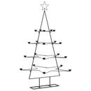 dekorativt juletræ 140 cm metal sort