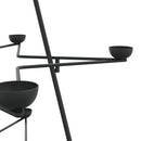 dekorativt juletræ 140 cm metal sort