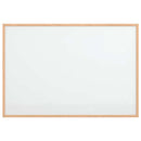 magnetisk whiteboardtavle med ramme i massivt fyrretræ 80x55 cm