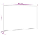 magnetisk whiteboardtavle med ramme i massivt fyrretræ 80x55 cm