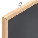 tavle med ramme af massivt fyrretræ sort 60x30 cm