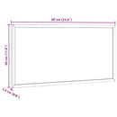 tavle med ramme af massivt fyrretræ sort 60x30 cm