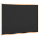 tavle med ramme af massivt fyrretræ sort 80x55 cm