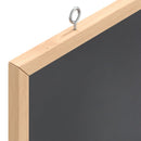 tavle med ramme af massivt fyrretræ sort 80x55 cm