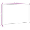 tavle med ramme af massivt fyrretræ sort 80x55 cm