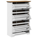 skoreol BODO 80x35x118 cm hvid og brun