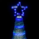 LED-juletræ 475 LED'er 247 cm blåt lys