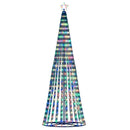 LED-juletræ 475 LED'er 247 cm farverigt lys