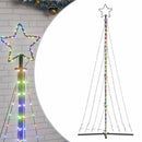 LED-juletræ 447 LED'er 250 cm farverigt lys