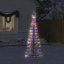 LED-juletræ 200 LED'er 180 cm flerfarvet lys