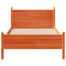 sengeramme uden madras 75x190 cm massivt fyrretræ gyldenbrun