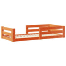 sengeramme uden madras 90x200 cm massivt fyrretræ gyldenbrun