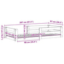 sengeramme uden madras 90x200 cm massivt fyrretræ gyldenbrun