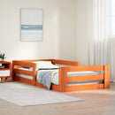 sengeramme uden madras 100x200 cm massivt fyrretræ gyldenbrun