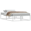 sengeramme uden madras 120x200 cm metal hvid